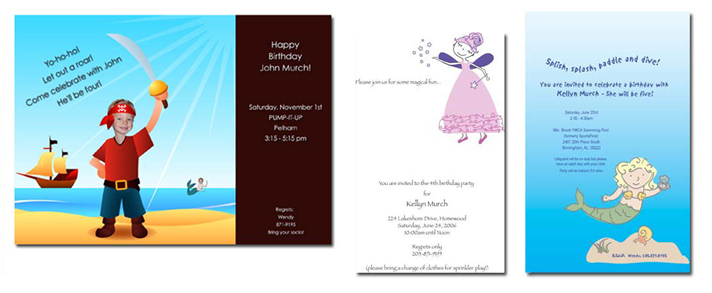 birthday invitations