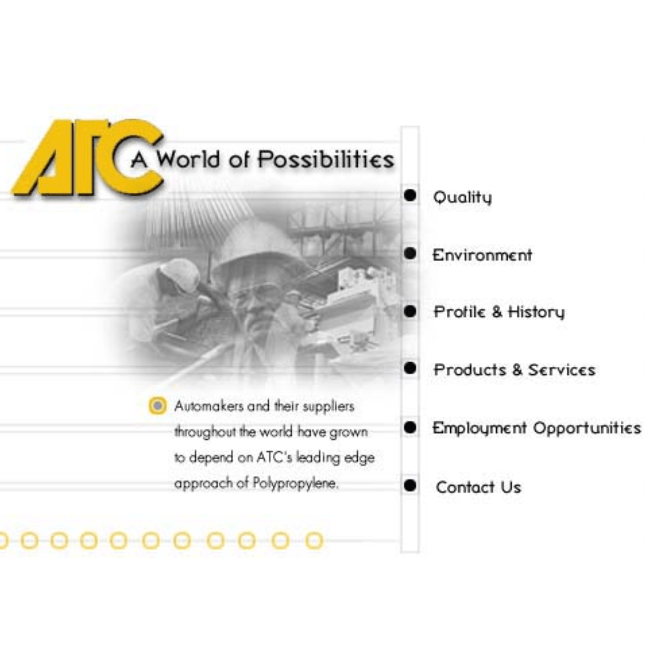 ATC Polymer website interface design